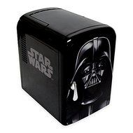 10.5" L x 7.5" W x 10.5" H Star Wars 6- 12 oz Can Darth Vader Mini Fridge with Metal Handle, Black