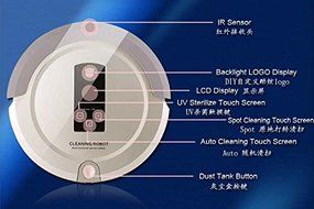 PAKWANG A325 Robotic Vacuum Cleaner 4-in-1 Cleaning design, 2 ways virtual wall for home vacuum robot N4