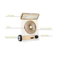 3 in 1 Multi-functional Solar Cooling Table Fans with Eye-Care LED Table Lamp Flashlight Torch Solar Panel Adaptor... N9