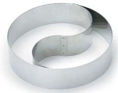 Cake / Mousse Ring, St. Steel: Dual Color, 7&quot; Diameter x 1-1/2&quot; High