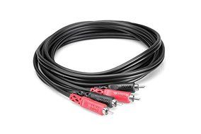 Hosa CRA-202 Dual RCA to Dual RCA Stereo Interconnect Cable, 6.6 feet