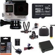 GoPro Hero 4 Black 4K Camera/Music Edition w/ Surf &amp; On Water Action Bundle N3