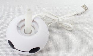 HICBOX &reg; Cute mini car usb aroma diffuser car air purifier humidifier home office (white)