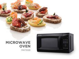 Emerson MW7302B, 0.7 CU. FT. 700 Watt, Touch Control, Black Microwave Oven N5
