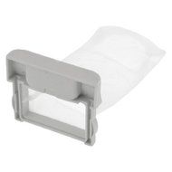 Water &amp; Wood White Plastic Nylon Filter Bag Spare Part 4.7" x 2.4" Mesh for Washing Machine