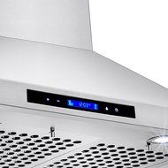 Golden Vantage 30" Island Mount Stainless Steel Touch Screen LED Display Control Powerful Kitchen Cooking Fan... N5