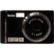 Vivitar ViviCam 8225 - Digital camera - compact - 8.1 Mpix - supported memory: SD, SDHC - Black
