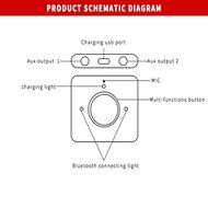 NFC Wireless Bluetooth 4.1 Speaker Hands Free Call adapter Car CSR APTX Wireless Audio Receiver Stereo Two Audio... N3