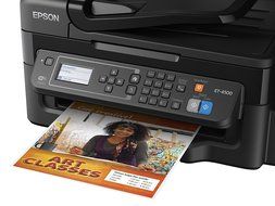Epson WorkForce ET-4500 EcoTank Wireless Color All-in-One Supertank Printer with Scanner, Copier, Fax, Ethernet...