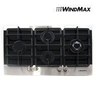 WindMax (R) 36 inch Fashion Design LPG &amp; NG Stainless Steel Tempered Glass Built-in Kitchen 4 Burner Gas Hob Cooktops... N3