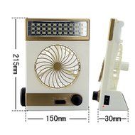 3 in 1 Multi-functional Solar Cooling Table Fans with Eye-Care LED Table Lamp Flashlight Torch Solar Panel Adaptor... N14