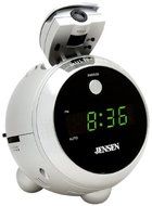 Jensen JCR222 AM/FM Projection Clock Radio (Silver)