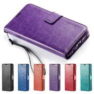 Galaxy S7 Edge Case, HLCT PU Leather Case, With Soft TPU Protective Bumper, Built-In Kickstand, Cash And Card... N13