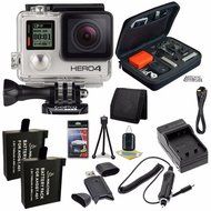 6Ave GoPro HERO4 Silver + Battery + Charger Saver Bundle (International Model) No Warranty