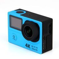 Womail WIFI Sports Camera Ultra HD 4K Dual Screen 2inch LCD Video With Remote Control Sky Blue N5