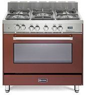 Verona VEFSGE365NBU 36&quot; Freestanding Dual Fuel Range with 5 Sealed Burners 4.0 cu. ft. Capacity Convection Storage...