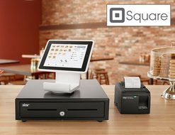 SQUARE POS BUNDLE - Stand iPad Air - A-SKU-0020, Star Micronics TSP143IIU 39464011 USB Printer and Epsilont Cash... N5