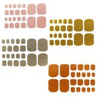 EVTECH(TM) 4 Style Colorful Toe Nail Sticker Full Nail Wrap Nail Decals Strips Gradient Nail Polish Strips Nail...