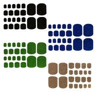 EVTECH(TM) 4 Style Colorful Toe Nail Sticker Full Nail Wrap Nail Decals Strips Gradient Nail Polish Strips Nail... N3