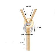 Silver Fashion Women's Gold Silver Plated Circle Crystal Pendant Long Tassle Necklace