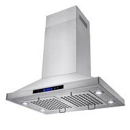 Golden Vantage 30" Island Mount Stainless Steel Touch Screen LED Display Control Powerful Kitchen Cooking Fan... N7