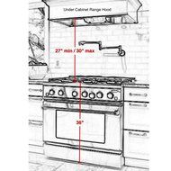 KUCHT KRH4805U Pro-Style 48 in. Under Cabinet Range Hood in Stainless Steel N5