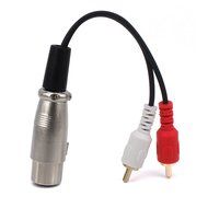 Yeworth 0.15m 6inch XLR Y Splitter Patch Cable, 1 XLR Male to 2 RCA Male Stereo Plug Adapter Cable N10