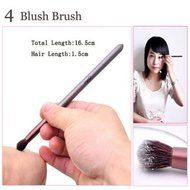 ShungHO MSQ Brand 6pcs Makeup Brushes Set, Coffee Makeup Brushes Cosmetic Tool Kits Set With Bag