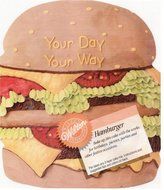 Wilton Hamburger Cheeseburger Sandwich Cake Pan (2105-3306, 1986) Retired