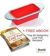 Meatloaf and Bread Pan | Gourmet Non-Stick Silicone Loaf Pan by Boxiki Kitchen | for Baking Banana Bread, Meat...