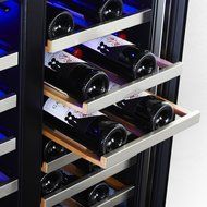 EdgeStar 30-Inch 56 Bottle Built-In Dual Zone French Door Wine Cooler