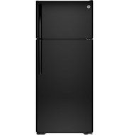 Ge REFRIGERATORS 1029631 Energy Star 17.5 Cu. ft. Top Freezer Refrigerator, Black, 67 3/8 x 32 1/2 x 28", Reversible... N3