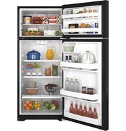 Ge REFRIGERATORS 1029631 Energy Star 17.5 Cu. ft. Top Freezer Refrigerator, Black, 67 3/8 x 32 1/2 x 28", Reversible... N4