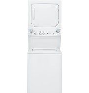 GE GUD27ESSJWW 27" Unitized Spacemaker Washer and Electric Dryer in White N2