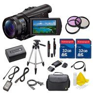 Sony FDRAX100/B FDR-AX100 FDRAX100 AX100 4K Video Camera w/ 3.5-Inch LCD (Black) Bundle with 64GB in Memory +...