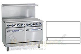 Imperial Commercial Restaurant Range 48&quot; Griddle 2 Standard Ovens Propane Model Ir-G48