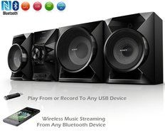 Sony Micro Hi-Fi Stereo Sound System with MP3 CD Player, FM Radio Tuner, 20 Preset Stations, Alarm Clock, Sleep... N3