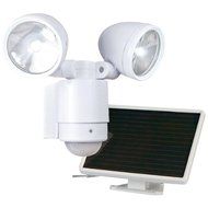 New MAXSA INNOVATIONS 44418 Bright Dual-Head Solar Security Light (White)