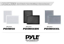 PyleHome PDIW65BK In-Wall / In-Ceiling 6.5-Inch Stereo Speakers, 2-Way, Flush Mount, Black (Pair) N7