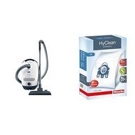 Miele Classic C1 Olympus Canister Vacuum Cleaner, Lotus White with Miele GN Replacement Dustbags - Corded