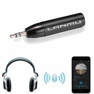 LANMU Black Audio Aux 3.5mm Mini Bullet Bluetooth ,Bluetooth Receiver,Bluetooth Adapter,Hands-Free Car Kits,Bluetooth... N2