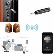 LANMU Black Audio Aux 3.5mm Mini Bullet Bluetooth ,Bluetooth Receiver,Bluetooth Adapter,Hands-Free Car Kits,Bluetooth... N3