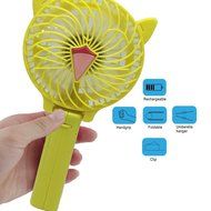 Portable USB Mini Fans with Umbrella Hanging and Metal Clip (Black) N2