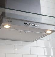 GE Profile PVW7301SJSS 30" Wall Mount Glass Canopy Chimney Hood with 340 CFM Venting System Electronic Backlit... N4
