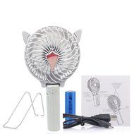 Portable USB Mini Fans with Umbrella Hanging and Metal Clip (Black) N3
