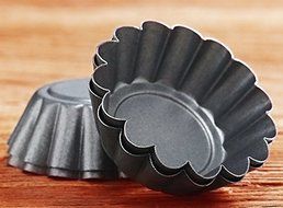 AS 0.4mm(carbon steel) egg tarts, cakes, cookies, puddings, mold, bakeware(12pcs)! N4