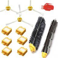 CIMC LLC Bristle Brush &amp; Flexible Beater Brush &amp; Hepa Filters &amp; 3-Armed Side Brush Pack Kit for iRobot Roomba...