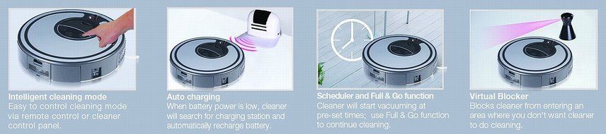 Infinuvo Infinuvo Hovo 510 Robotic Vacuum Cleaner with Home Charging Station, Scheduler, Remote Control, UV Light... N16