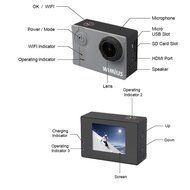 WiMiUS&reg; Waterproof Action Camera 16MP 2K WiFi Sports Camera Ambarella Built-in WiFi Helmet Cam HD Camcorder N13