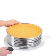 C-xuan 6-8 Inch Round Cake Pans Stainless Steel Adjustable Cake Layer Cutter Slicer Slicing Bakeware Cake (Silver)